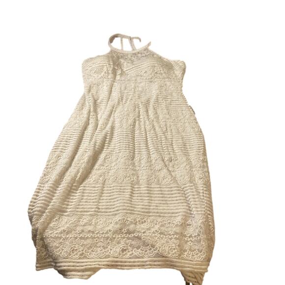 Guess White Lace Halter Mini Dress Women’s 14 Summer Cocktail Party - Picture 10 of 11